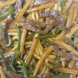 青椒肉絲焼きそば